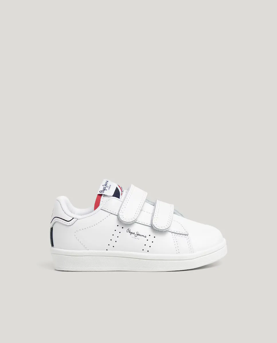 Классические детские кожаные кеды с застежкой-липучкой Pepe Jeans, белый
Классические детские кожаные кеды с застежкой-липучкой Pepe Jeans, белый