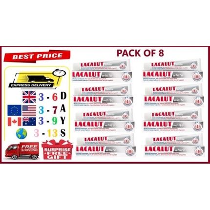 Белая зубная паста 75 мл - Натурально белые крепкие зубы Lacalut
Белая зубная паста 75 мл - Натурально белые крепкие зубы Lacalut