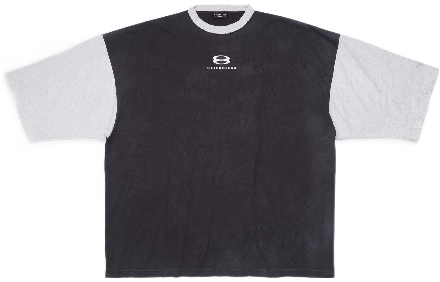 Футболка оверсайз Unity с рукавом 3/4 Balenciaga, серый 
Футболка оверсайз Unity с рукавом 3/4 Balenciaga, серый