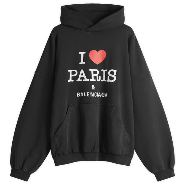 Толстовка с капюшоном с логотипом I Heart Paris большого размера Balenciaga, черный
Толстовка с капюшоном с логотипом I Heart Paris большого размера Balenciaga, черный