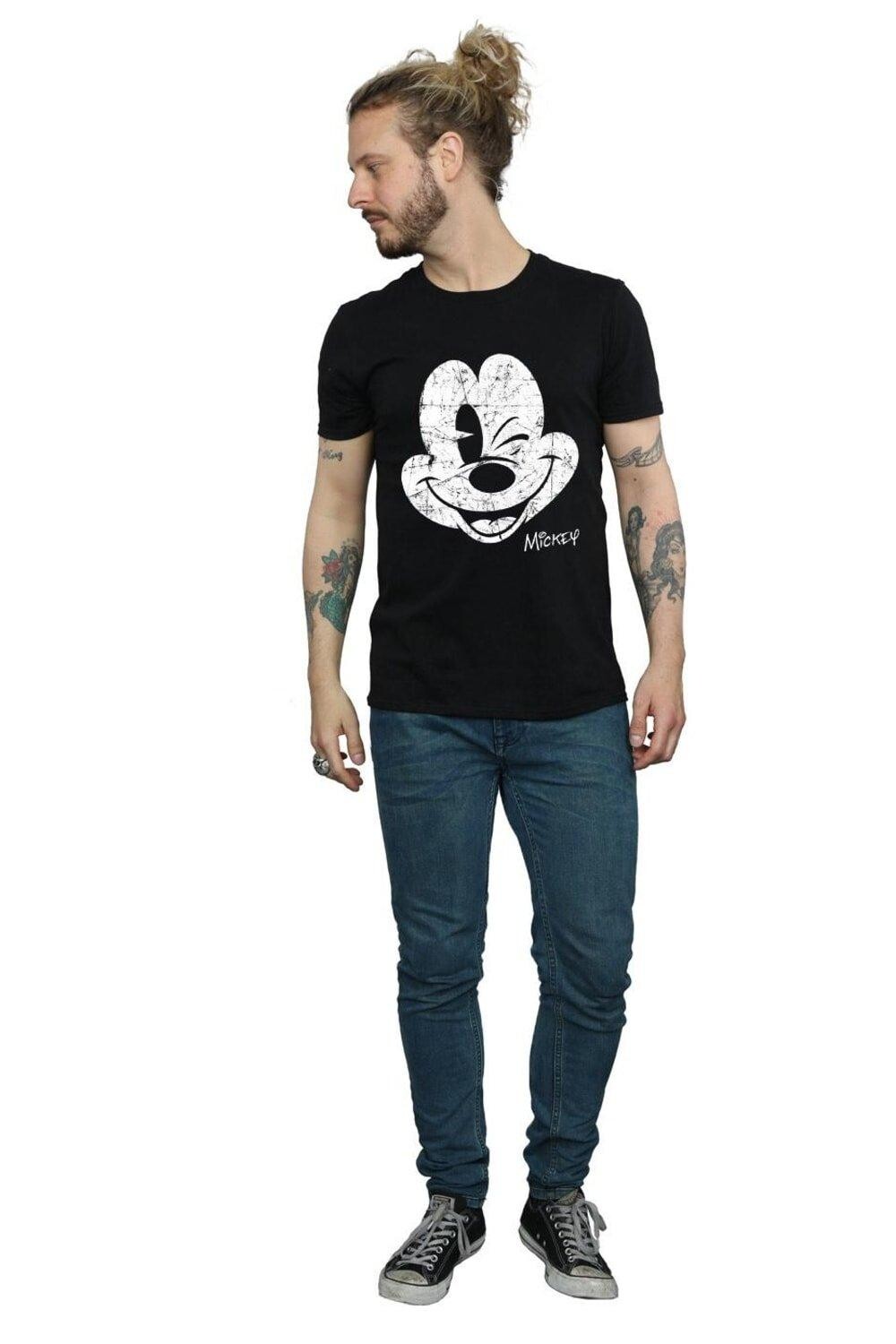 Футболка с потертым лицом Микки Мауса Disney, черный
Футболка с потертым лицом Микки Мауса Disney, черный