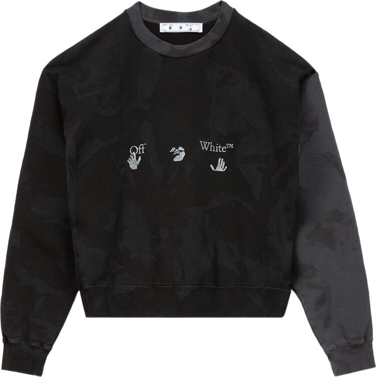 Толстовка Off-White Tie Dye Over Crew 'Black', черный 
Толстовка Off-White Tie Dye Over Crew 'Black', черный