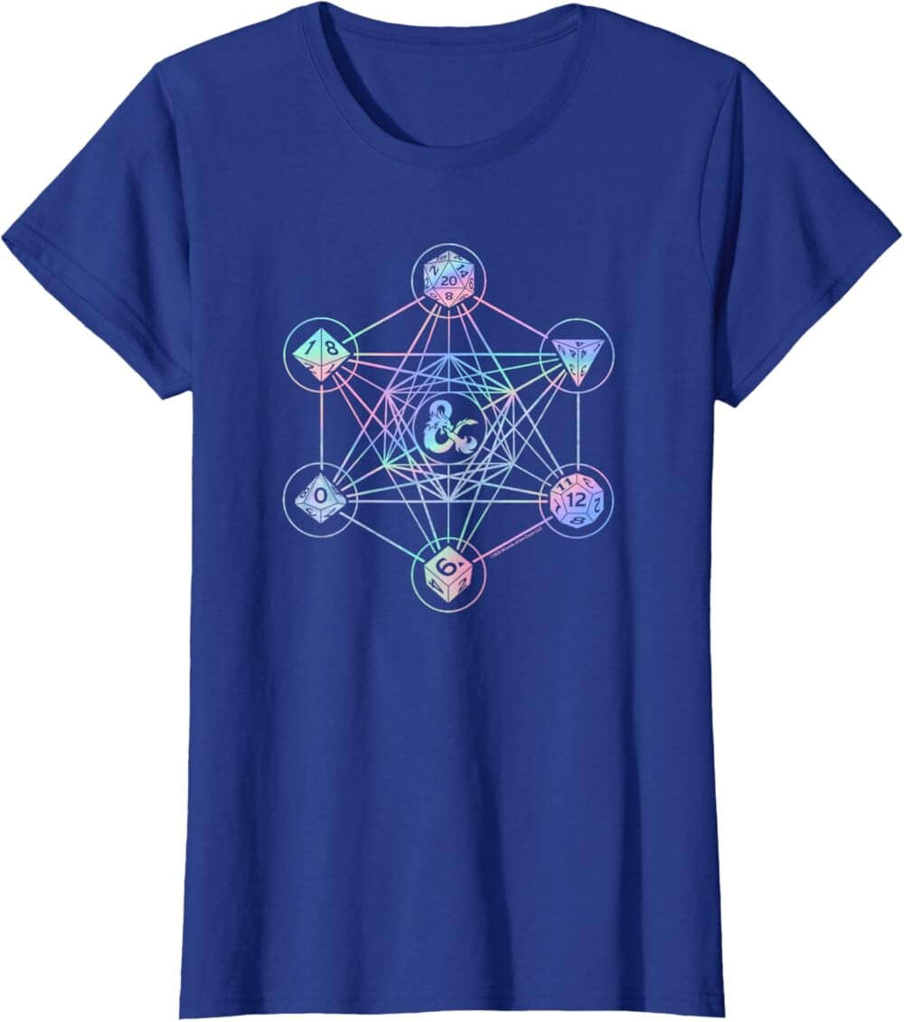 Женская футболка Dungeons & Dragons 6 Die Geometric Hologram, синий
Женская футболка Dungeons & Dragons 6 Die Geometric Hologram, синий