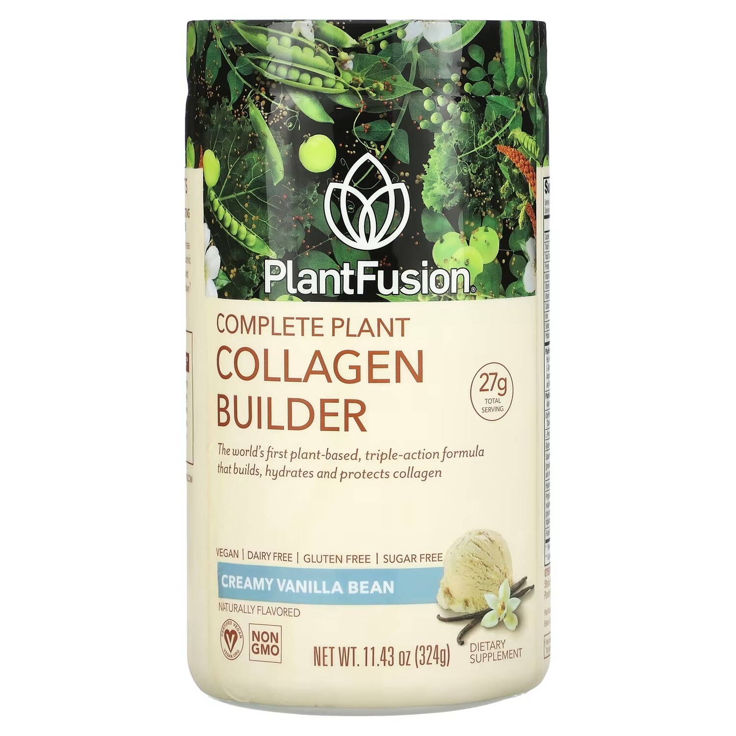 PlantFusion, комплексная добавка с растительным коллагеном, со вкусом ванили, 324 г (11,43 жидк. унции)
PlantFusion, комплексная добавка с растительным коллагеном, со вкусом ванили, 324 г (11,43 жидк. унции)