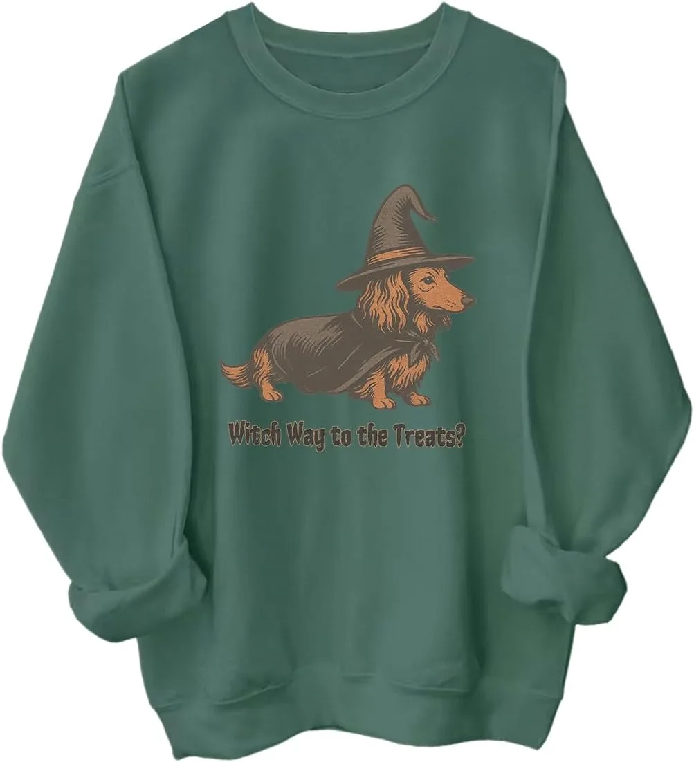 Свитшот с принтом "Witch Way To The Treats" Racsea
Свитшот с принтом "Witch Way To The Treats" Racsea
