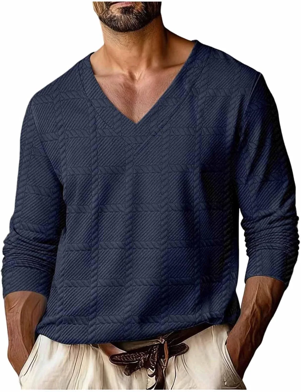 Мужской джемпер с v-образным вырезом и длинным рукавом Xiaojmake
Мужской джемпер с v-образным вырезом и длинным рукавом Xiaojmake