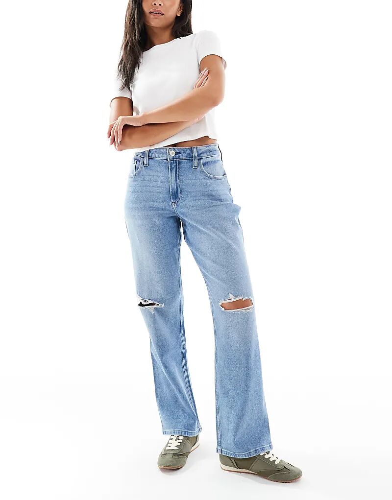 Джинсы Hollister Dad с высокой талией, светло-голубого цвета
Джинсы Hollister Dad с высокой талией, светло-голубого цвета