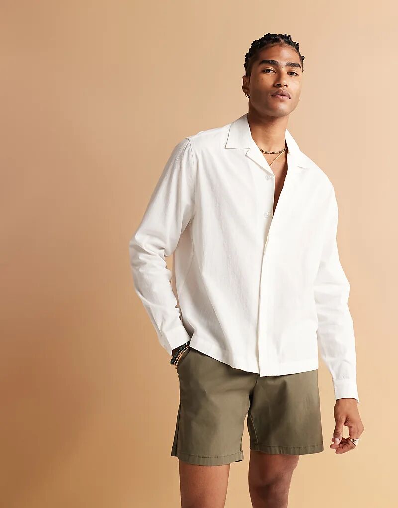 Рубашка свободного кроя с воротником-стойкой ASOS DESIGN из белого жаккарда
Рубашка свободного кроя с воротником-стойкой ASOS DESIGN из белого жаккарда