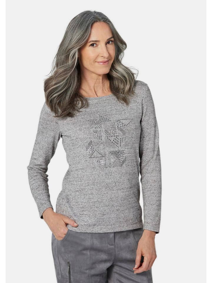 GOLDNER Короткий размер: футболка с длинными рукавами и аппликацией серебристо-серого/меланжевого цвета
GOLDNER Короткий размер: футболка с длинными рукавами и аппликацией серебристо-серого/меланжевого цвета