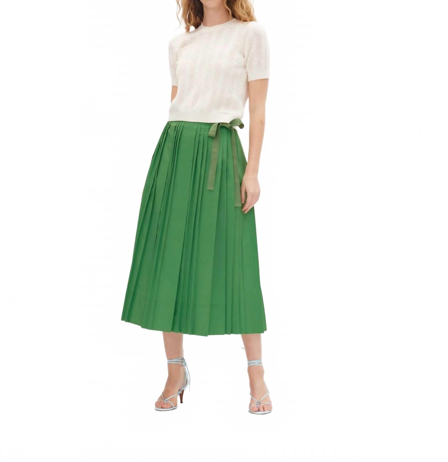 Шейла Миди юбка в луговом зеленом Tanya Taylor 
Шейла Миди юбка в луговом зеленом Tanya Taylor