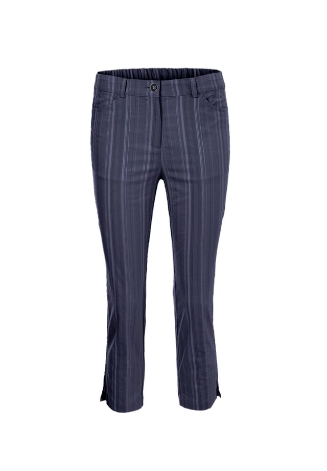 Короткий размер: укороченные структурированные брюки из эластичной ткани. Goldner, синий
Короткий размер: укороченные структурированные брюки из эластичной ткани. Goldner, синий