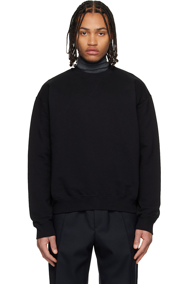 Хлопковая махровая толстовка с круглым вырезом Jil Sander, черный
Хлопковая махровая толстовка с круглым вырезом Jil Sander, черный