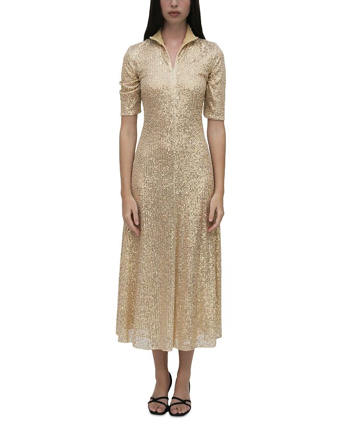 Закрытое платье-водолазка миди с молнией Rosetta Getty, золотой
Закрытое платье-водолазка миди с молнией Rosetta Getty, золотой