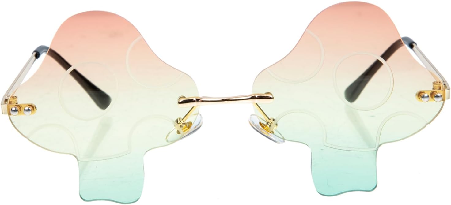 1 пара безрамочных солнцезащитных очков в форме гриба, универсальные безрамочные солнцезащитные очки неправильной формы WOFASHPURET, Sky-blue sunglasses prop - Size: About 14
1 пара безрамочных солнцезащитных очков в форме гриба, универсальные безрамочные солнцезащитные очки неправильной формы WOFASHPURET, Sky-blue sunglasses prop - Size: About 14