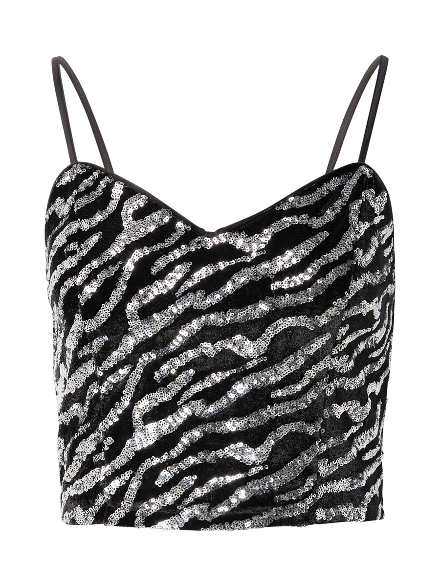 Топ на тонких бретельках ABOUT YOU Top Sana, цвет black/silver
Топ на тонких бретельках ABOUT YOU Top Sana, цвет black/silver