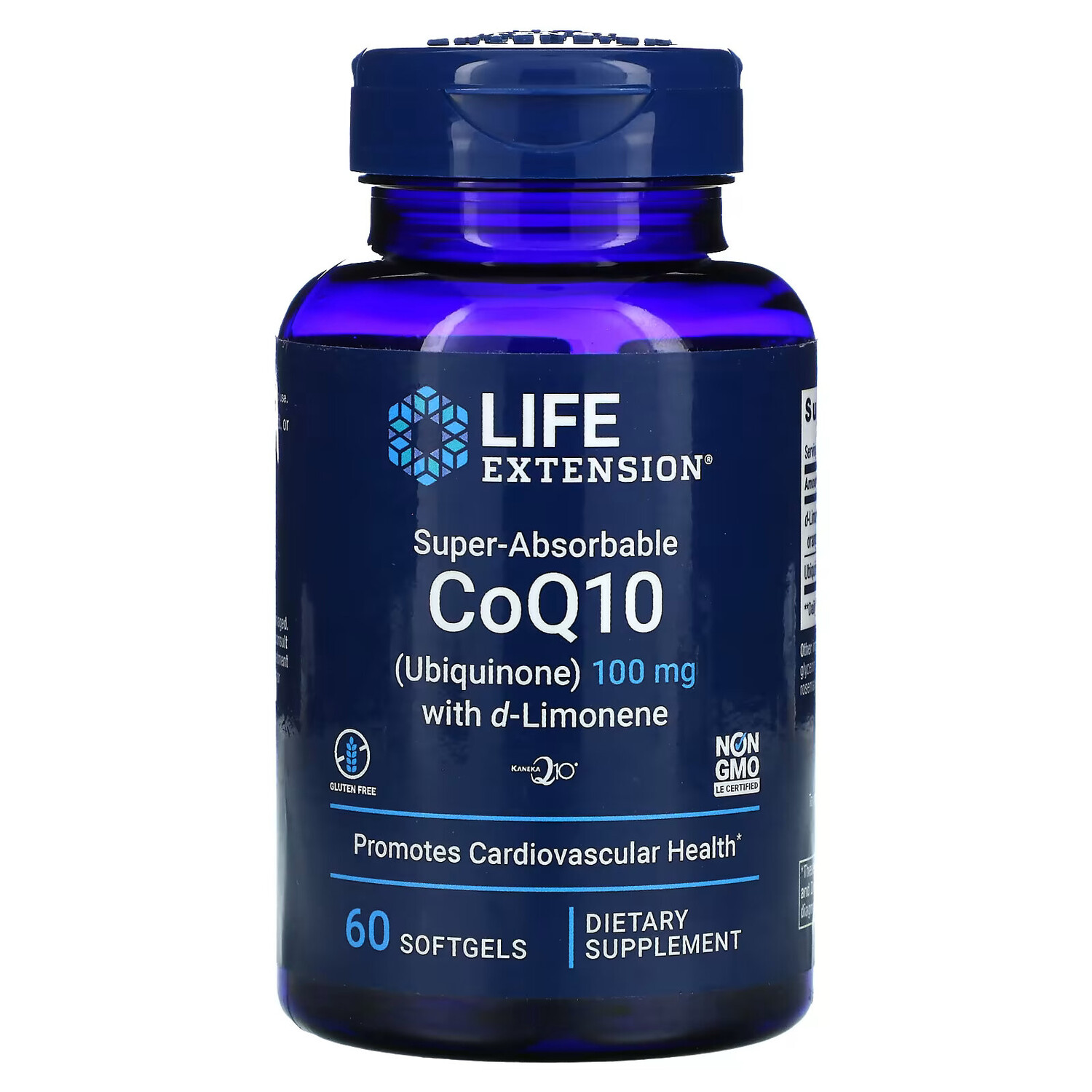 Life Extension, Super-Absorbable CoQ10, суперусваиваемый коэнзим Q10 (убихинон) с d-лимоненом, 100 мг, 60 капсул
Life Extension, Super-Absorbable CoQ10, суперусваиваемый коэнзим Q10 (убихинон) с d-лимоненом, 100 мг, 60 капсул