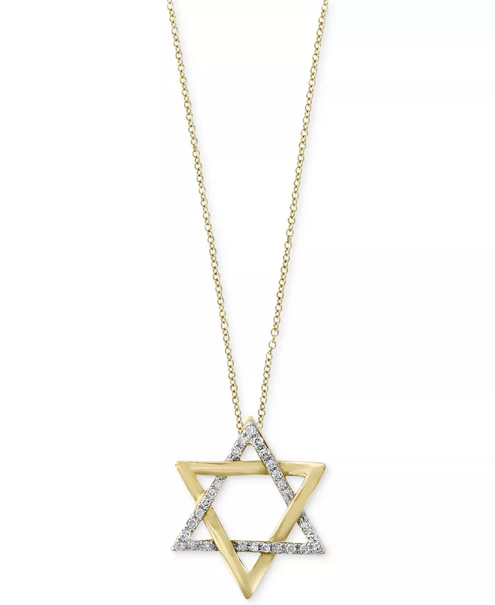 Ожерелье с подвеской D'Oro by EFFY Diamond Star of David (1/10 карата) из 14-каратного золота EFFY Collection
Ожерелье с подвеской D'Oro by EFFY Diamond Star of David (1/10 карата) из 14-каратного золота EFFY Collection