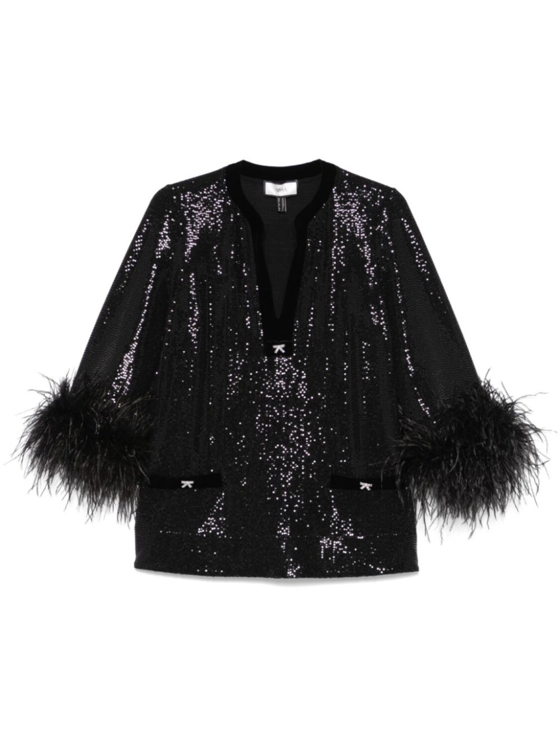 Блузка с отделкой из перьев NISSA, черный
Блузка с отделкой из перьев NISSA, черный