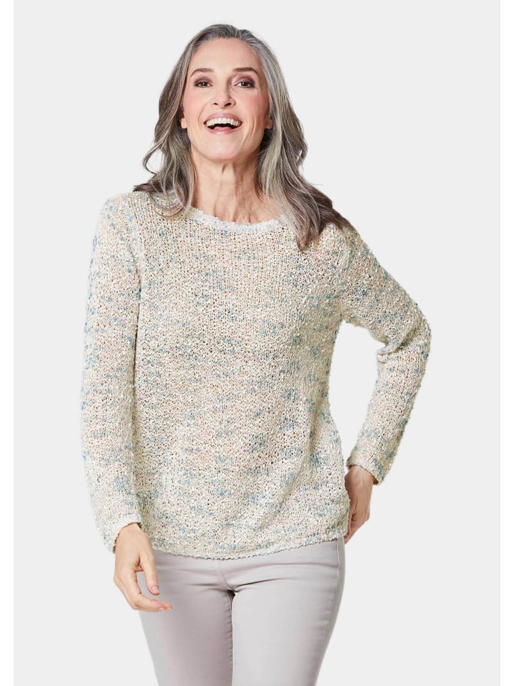 Свитер: Эффектный свитер свободной вязки из пряжи в ленточном стиле белого цвета. GOLDNER
Свитер: Эффектный свитер свободной вязки из пряжи в ленточном стиле белого цвета. GOLDNER