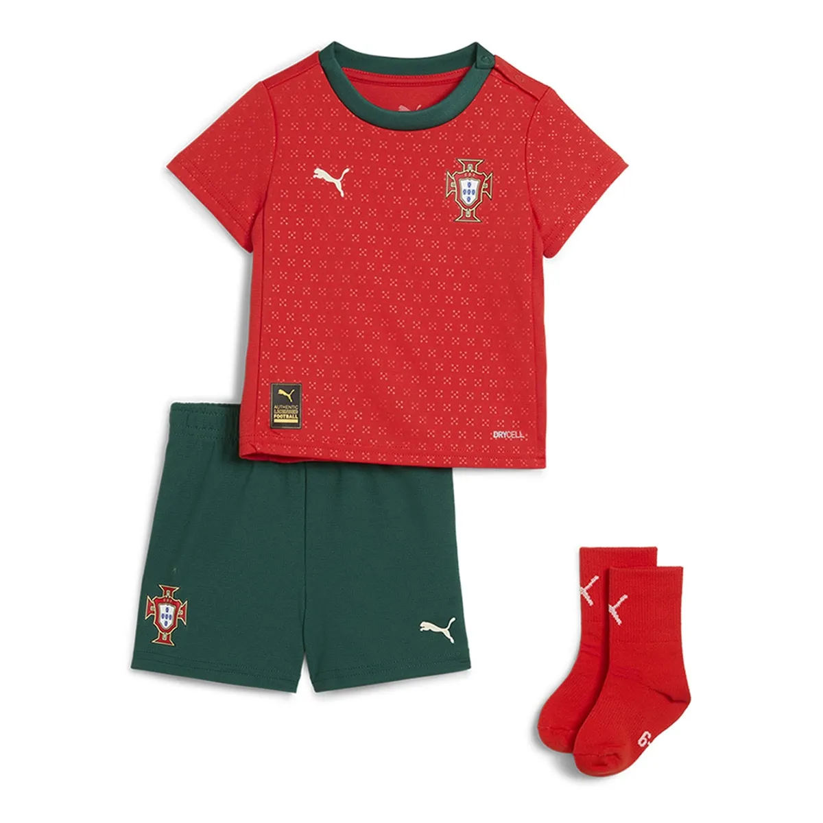 Полный комплект детской формы 1-й экипировки Португалия FPF Puma, красный
Полный комплект детской формы 1-й экипировки Португалия FPF Puma, красный