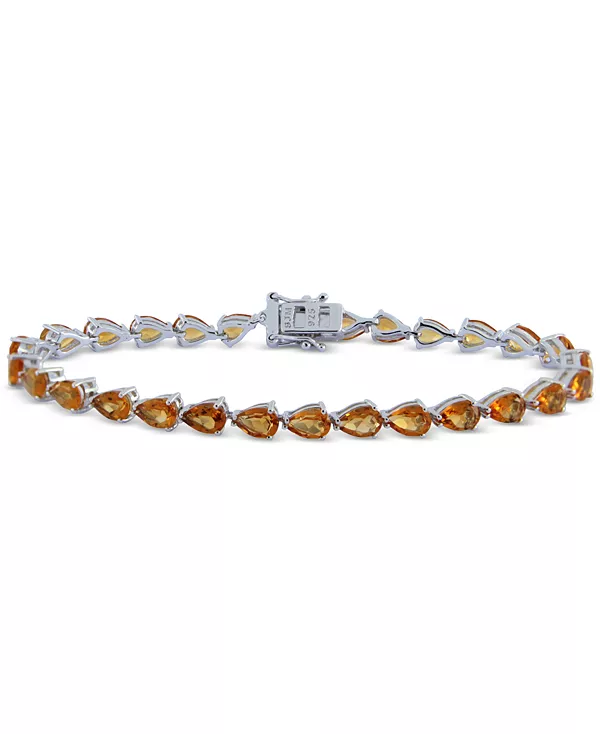 Теннисный браслет с цитрином грушевидной формы (9-3/8 карата) из стерлингового серебра Macy'S, citrine
Теннисный браслет с цитрином грушевидной формы (9-3/8 карата) из стерлингового серебра Macy'S, citrine