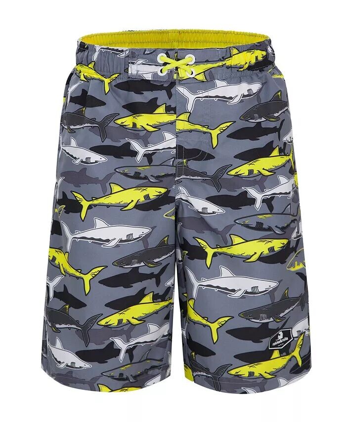 Быстросохнущие плавки-шорты на шнурке для больших мальчиков с сетчатой подкладкой UPF50+ XS-XXL Rokka&Rolla, синий