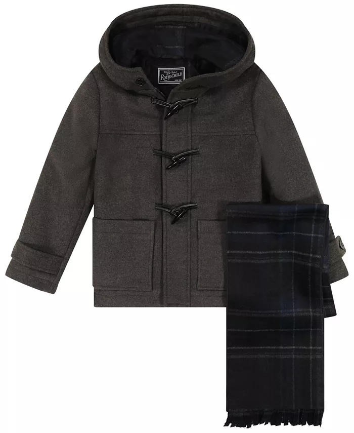 Комплект из двух предметов: пальто и шарф для большого мальчика S Rothschild & CO, серый
Комплект из двух предметов: пальто и шарф для большого мальчика S Rothschild & CO, серый