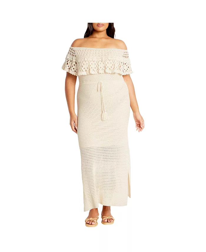 Женское платье Callie с кружевной вязкой CITY CHIC, коричневый/бежевый
Женское платье Callie с кружевной вязкой CITY CHIC, коричневый/бежевый