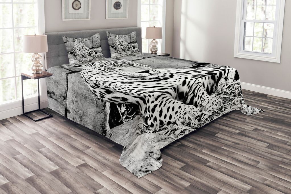 Комплект покрывала ABAKUHAUS Jungle, Wild Tiger Jaguar, комплект с моющимися наволочками, для односпальных кроватей 220 x 220 см, белый черный
Комплект покрывала ABAKUHAUS Jungle, Wild Tiger Jaguar, комплект с моющимися наволочками, для односпальных кроватей 220 x 220 см, белый черный