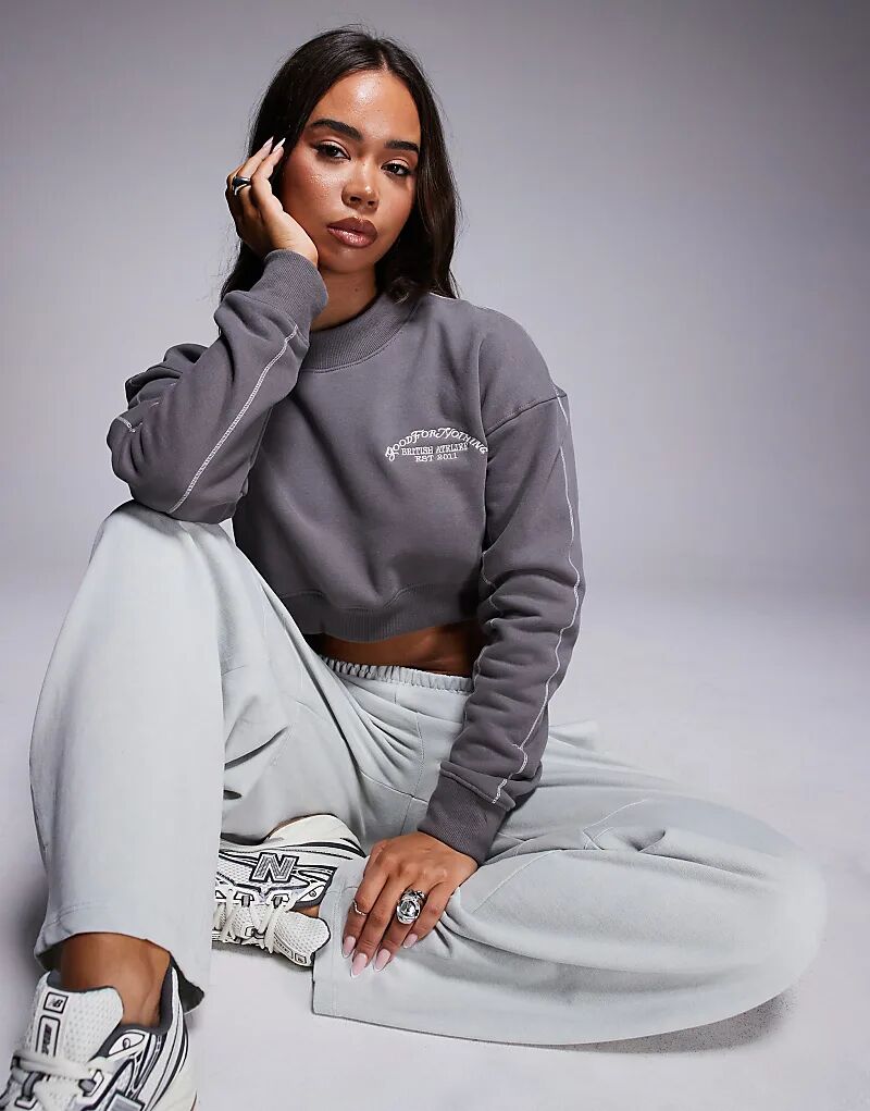 Укороченная толстовка Good For Nothing темно-серого цвета
Укороченная толстовка Good For Nothing темно-серого цвета