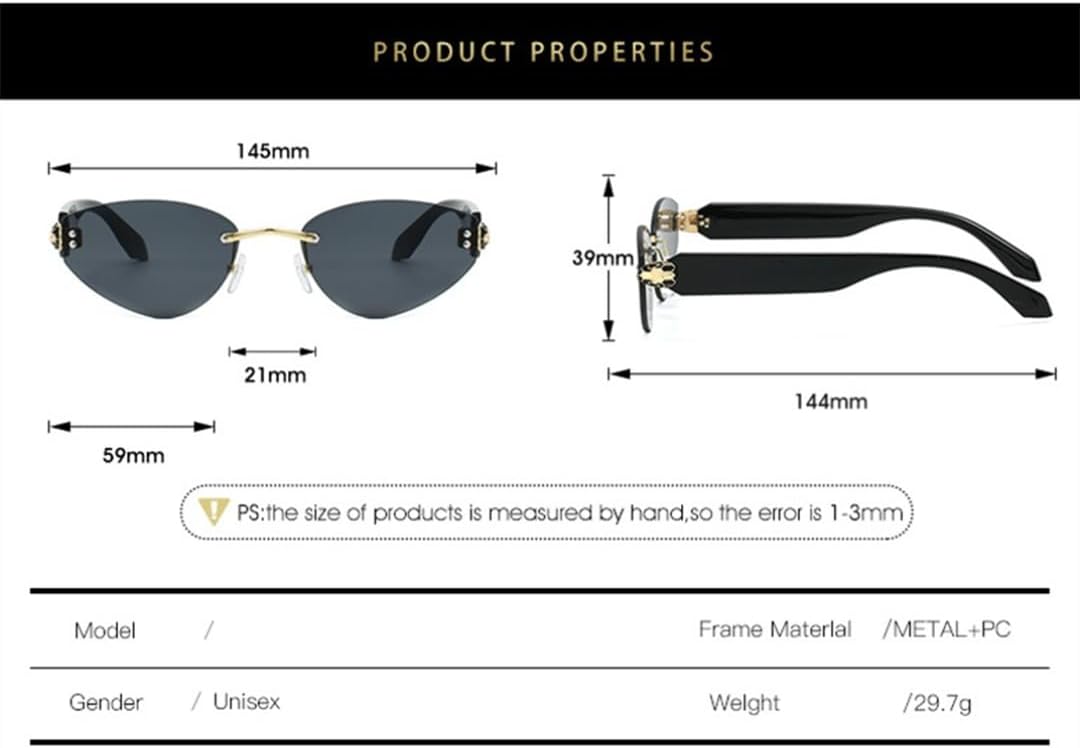 Роскошные безрамочные солнцезащитные очки овальной формы с градиентным переходом для женщин, сочетающиеся с модными мужскими солнцезащитными очками UV400 SZVVBKK, Black Brown
Роскошные безрамочные солнцезащитные очки овальной формы с градиентным переходом для женщин, сочетающиеся с модными мужскими солнцезащитными очками UV400 SZVVBKK, Black Brown
