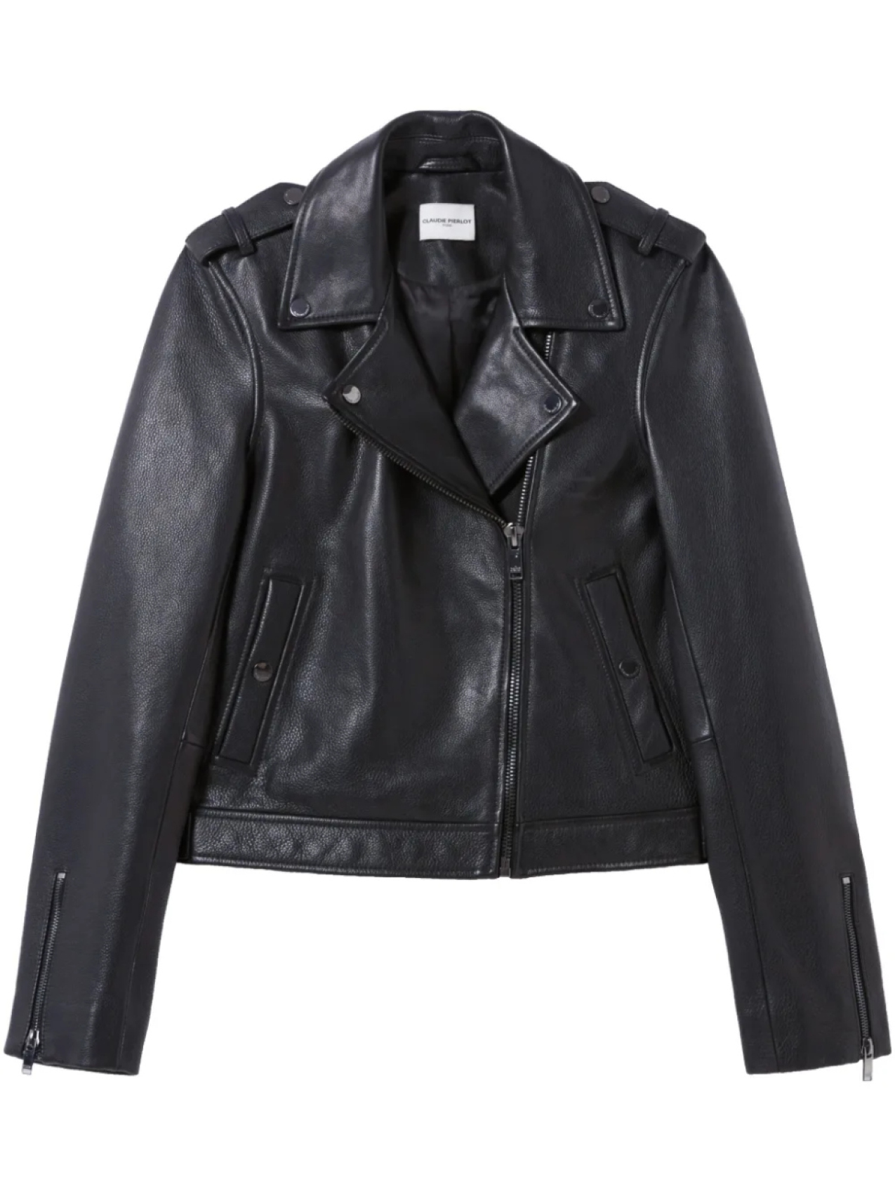 Claudie Pierlot кожаная куртка, черный 
Claudie Pierlot кожаная куртка, черный