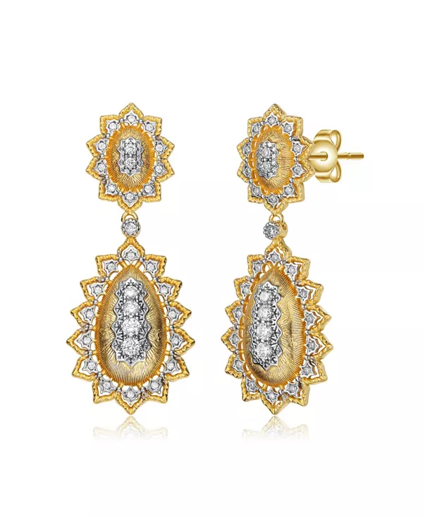 Серьги-Подвески из белого золота и 14-каратного золота с солнечным массивом кубических цирконий Rachel Glauber, gold
Серьги-Подвески из белого золота и 14-каратного золота с солнечным массивом кубических цирконий Rachel Glauber, gold