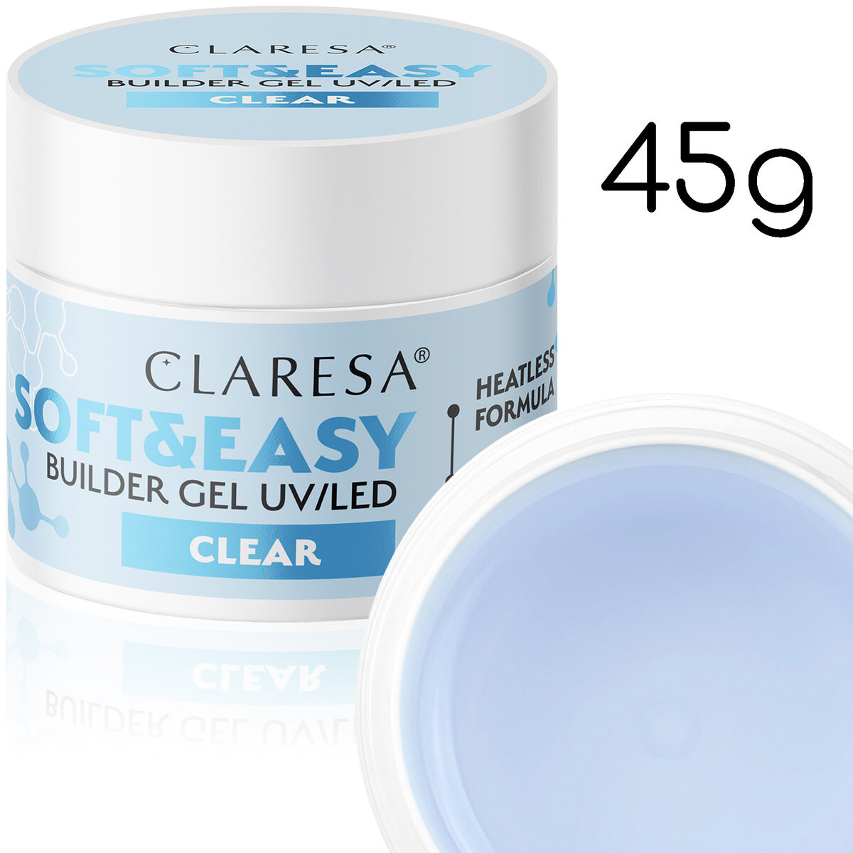 Claresa, Конструирующий гель Soft&easy, прозрачный, 45 г
Claresa, Конструирующий гель Soft&easy, прозрачный, 45 г