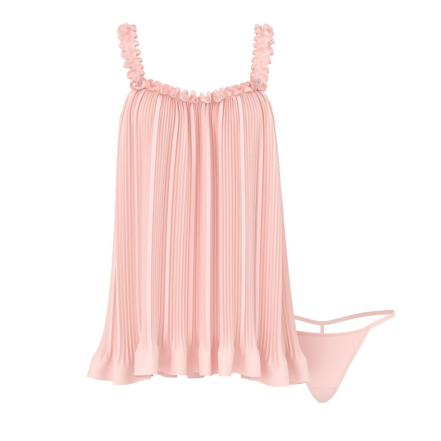 Сорочка Victoria's Secret Dream Angels Pleated Ruffle Babydoll, розовый
Сорочка Victoria's Secret Dream Angels Pleated Ruffle Babydoll, розовый
