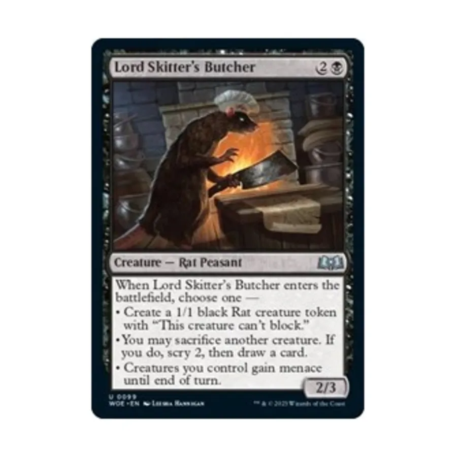 CCG Мясник лорда Скиттера (U), MTG - Wilds of Eldraine
CCG Мясник лорда Скиттера (U), MTG - Wilds of Eldraine