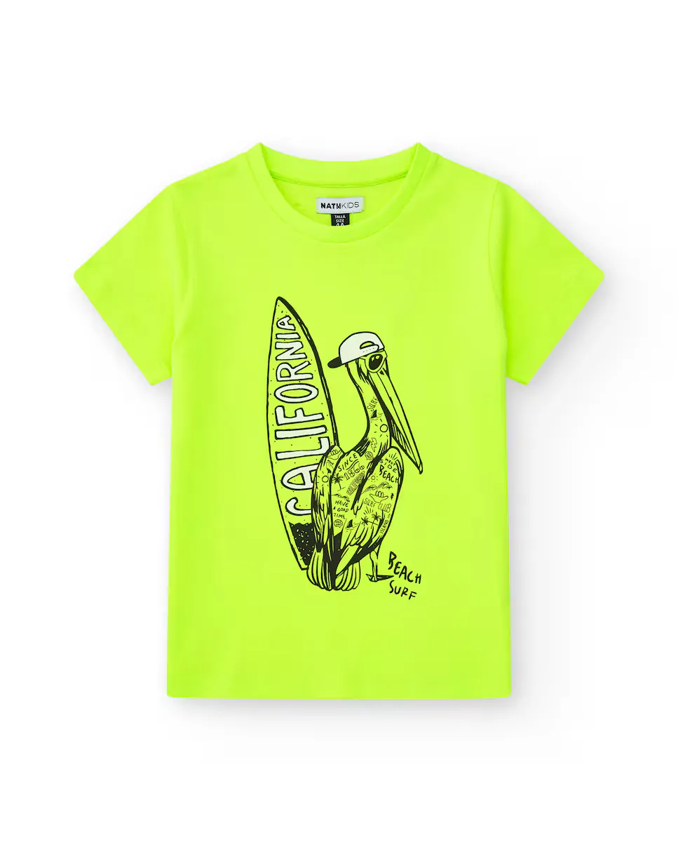 Желтая футболка для мальчика с принтом пеликана Tuc tuc, желтый
Желтая футболка для мальчика с принтом пеликана Tuc tuc, желтый