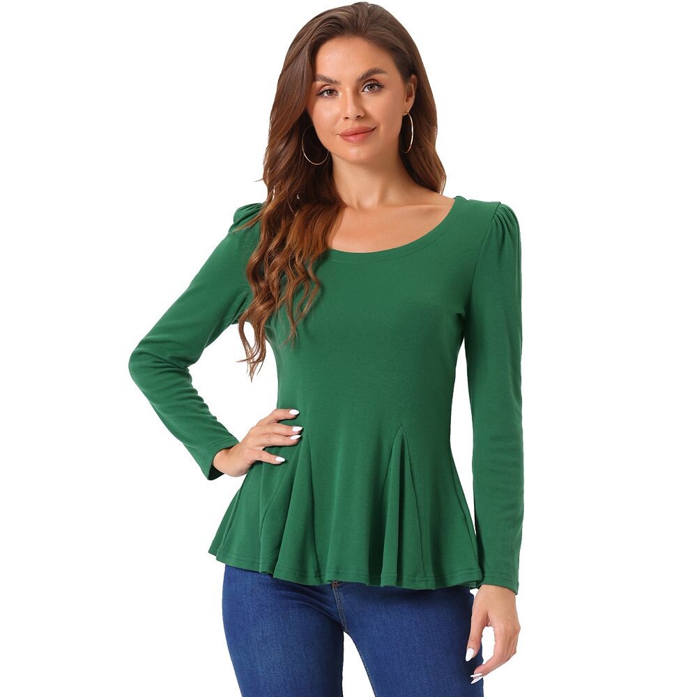 Женские повседневные рубашки с баской и длинными рукавами с круглым вырезом, топы ALLEGRA K, цвет Dark Green
Женские повседневные рубашки с баской и длинными рукавами с круглым вырезом, топы ALLEGRA K, цвет Dark Green