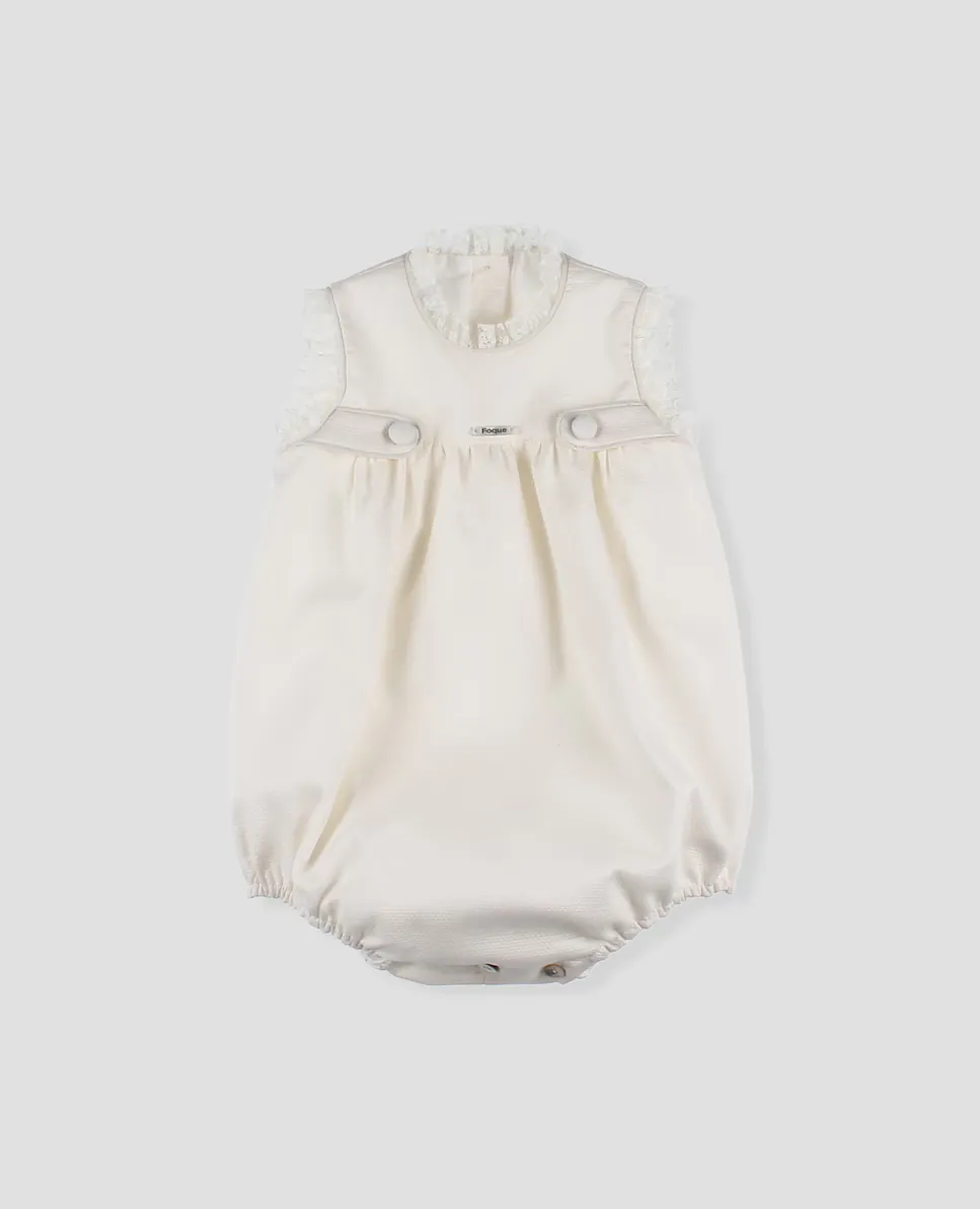 Детский парадный комбинезон из хлопчатобумажной ткани Foque, цвет Crudo 
Детский парадный комбинезон из хлопчатобумажной ткани Foque, цвет Crudo