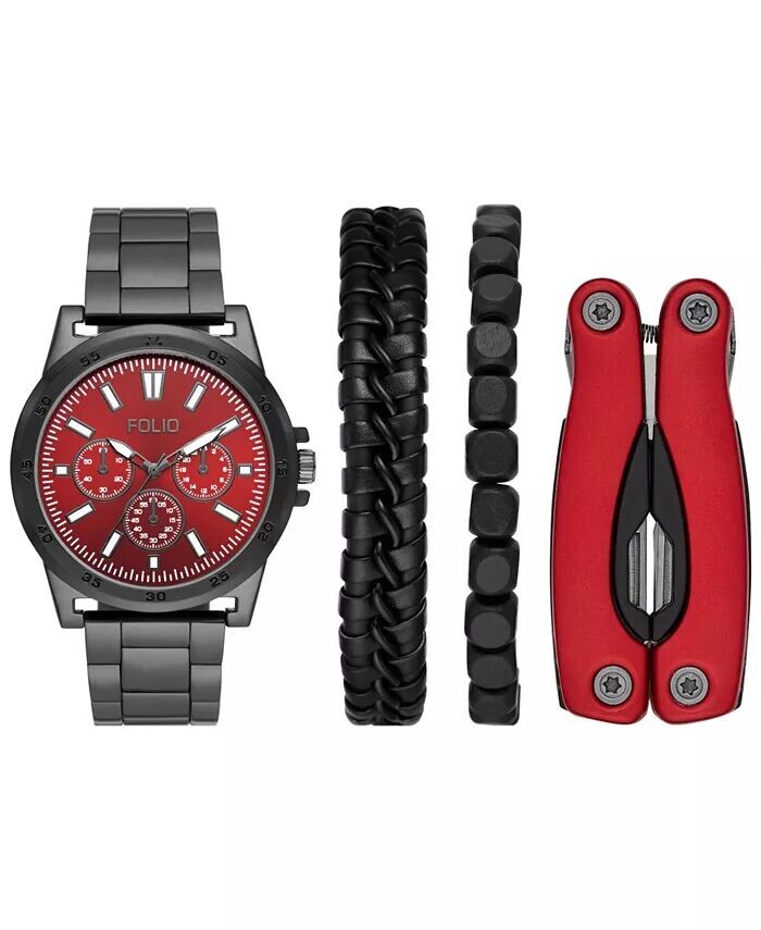 Мужские часы из бронзового сплава с тремя стрелками, 46 мм, подарочный набор Folio, серебро
Мужские часы из бронзового сплава с тремя стрелками, 46 мм, подарочный набор Folio, серебро