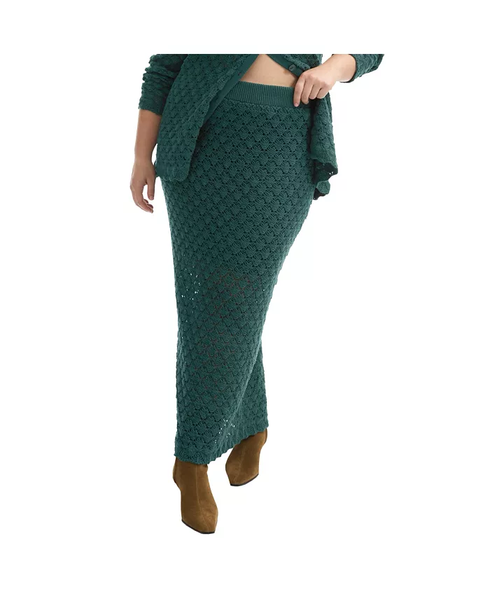 Женская юбка-колонка крючком June + Vie, зеленый
Женская юбка-колонка крючком June + Vie, зеленый