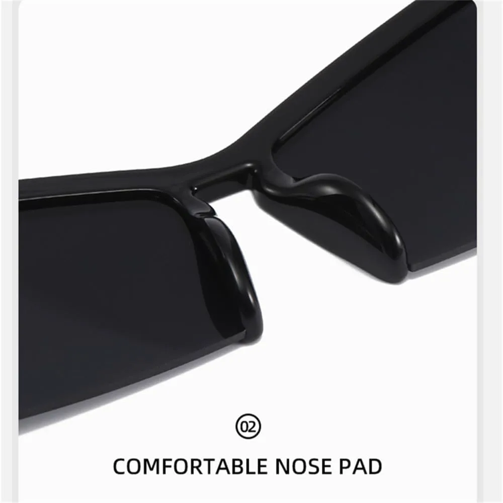 Большие солнцезащитные очки «кошачий глаз» для женщин в стиле панк, полуободковые солнцезащитные очки для мужчин, уличный стиль, очки-очки MTZJH, C1blackgray
Большие солнцезащитные очки «кошачий глаз» для женщин в стиле панк, полуободковые солнцезащитные очки для мужчин, уличный стиль, очки-очки MTZJH, C1blackgray