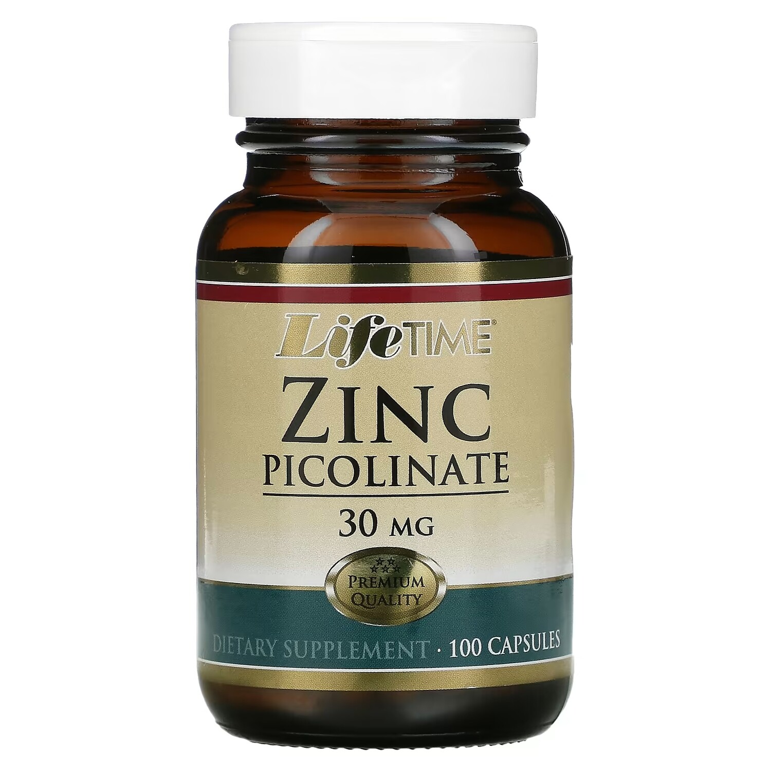 LifeTime Vitamins пиколинат цинка 30 мг, 100 капсул
LifeTime Vitamins пиколинат цинка 30 мг, 100 капсул