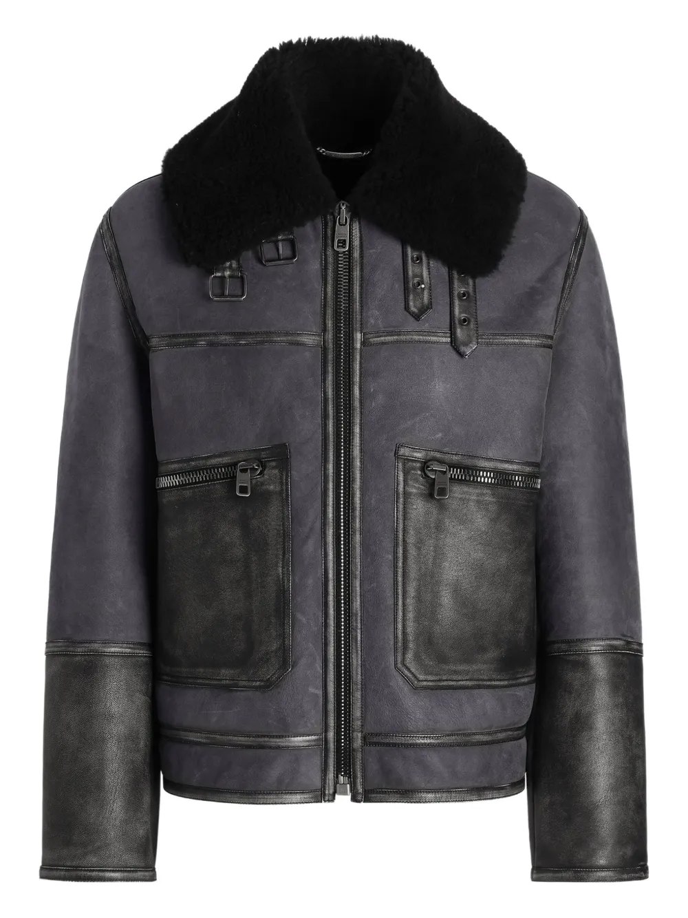 Кожаная куртка на молнии DOLCE & GABBANA, серый
Кожаная куртка на молнии DOLCE & GABBANA, серый