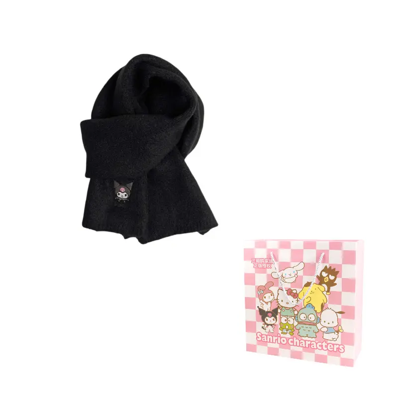 Sanrio Шерстяной шарф унисекс, Black Kuromi
Sanrio Шерстяной шарф унисекс, Black Kuromi