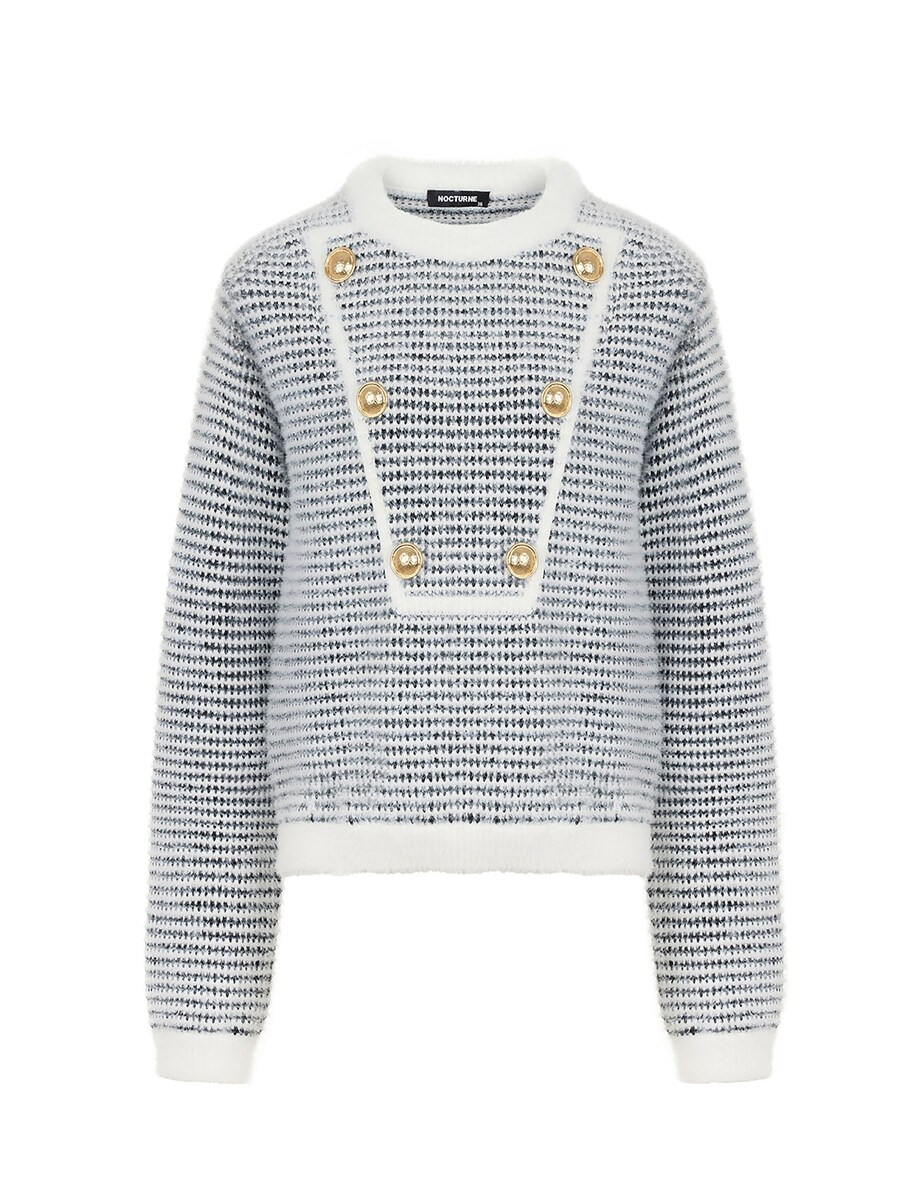 Тонкий вязаный свитер NOCTURNE Sweater, белый
Тонкий вязаный свитер NOCTURNE Sweater, белый