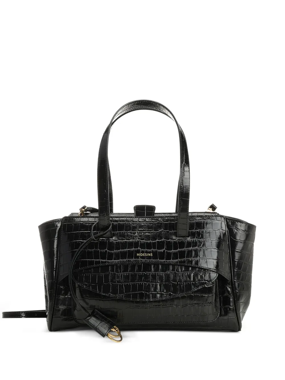 Сумка-тоут с тиснением под крокодила и верхней ручкой Hidesins, черный
Сумка-тоут с тиснением под крокодила и верхней ручкой Hidesins, черный