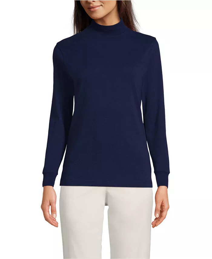 Женская свободная хлопковая водолазка с длинными рукавами Lands' End, синий
Женская свободная хлопковая водолазка с длинными рукавами Lands' End, синий