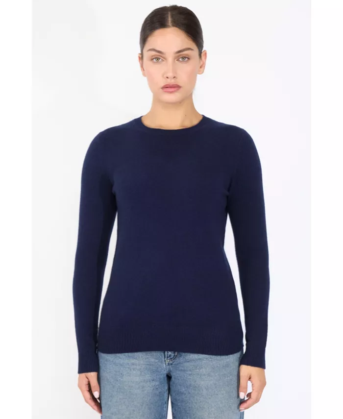 Женский трехслойный кашемировый свитер с круглым вырезом JENNIE LIU, синий
Женский трехслойный кашемировый свитер с круглым вырезом JENNIE LIU, синий