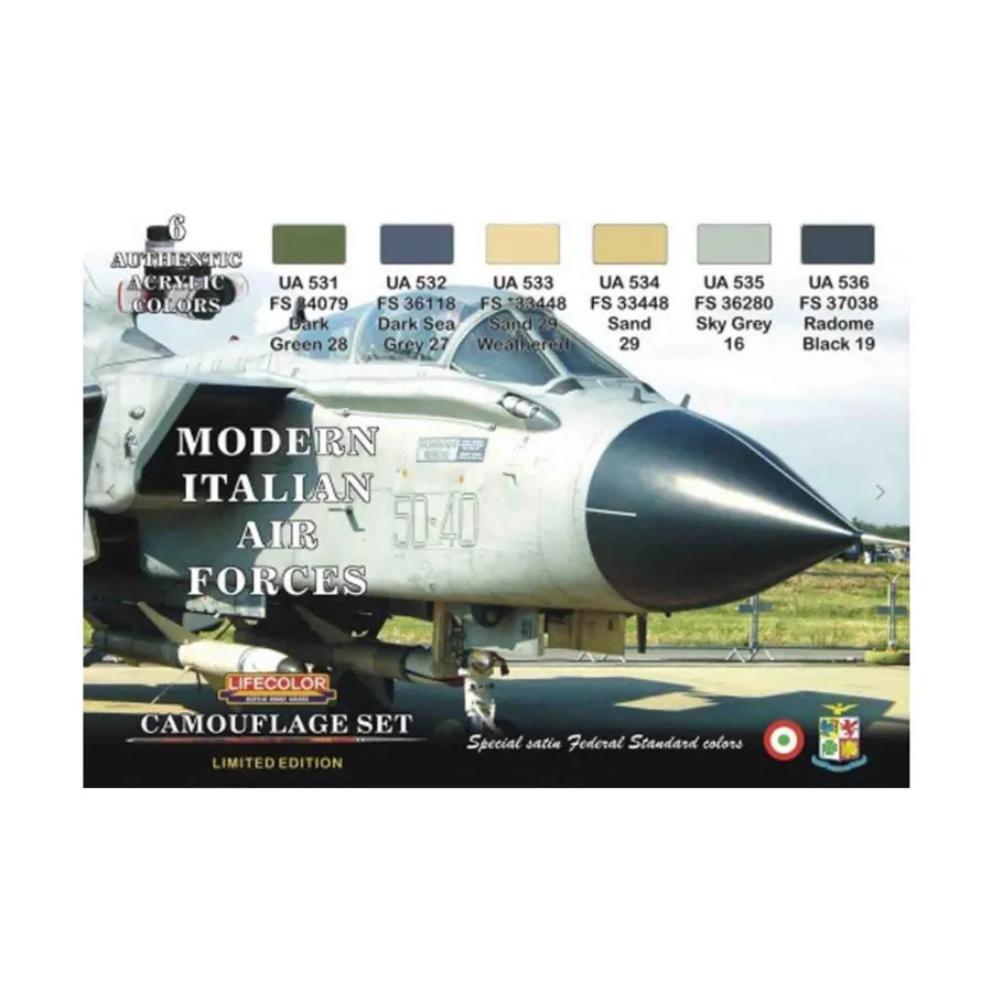 Современные итальянские ВВС, Aircraft Paint Sets (Lifecolor)
Современные итальянские ВВС, Aircraft Paint Sets (Lifecolor)